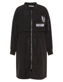 Studio Long bomber jacket Black