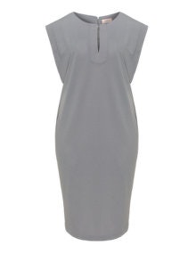 Triangle Cut out detail jersey dress  Grey