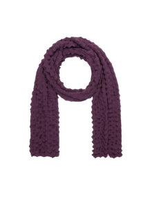 Isolde Roth Textured knit scarf  Purple