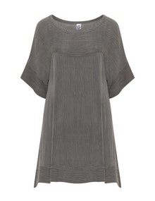 La Stampa Textured oversized top Taupe-Grey