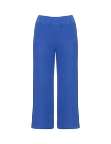La Stampa Wide leg linen trousers Blue