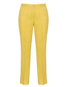 Karin Paul Straight leg linen trousers Yellow
