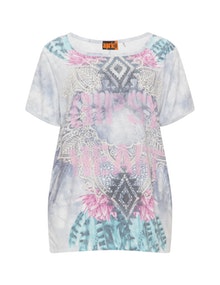 Aprico Printed embellished top  Multicolour