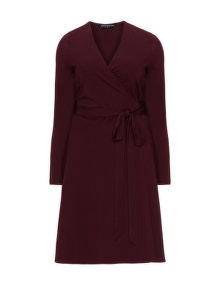 Manon Baptiste Jersey wrap dress Bordeaux-Red