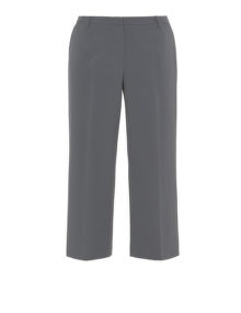 Triangle Creased wide leg cropped trousers Grey