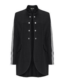 Gets Button accent military-inspired jacket Black