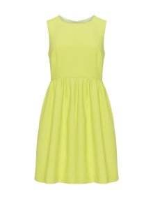 Manon Baptiste Fit and flare gathered dress  Light-Green
