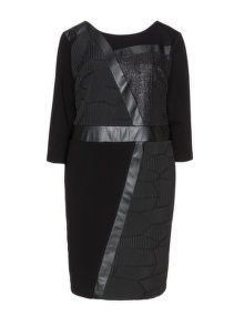 Elena Miro Tailored fabric blend dress Black