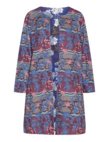 Yoek Reversible retro print jacket Blue / Multicolour