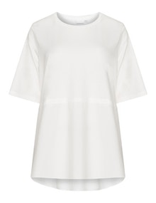 Junarose High-low hem t-shirt Cream