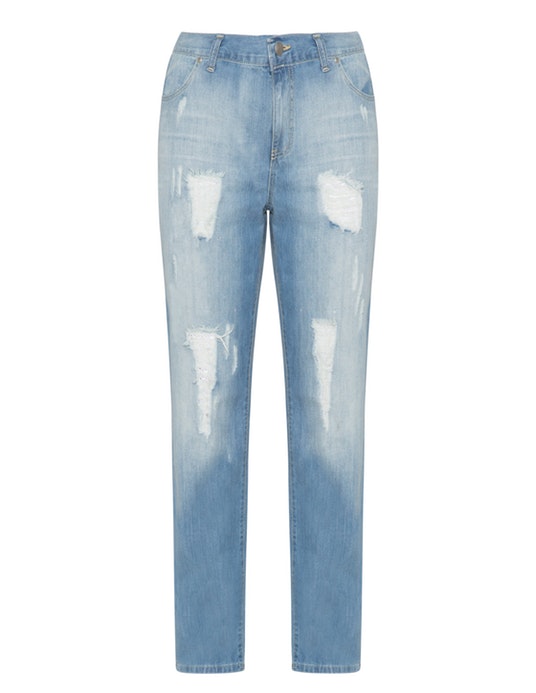 Bessin Distressed loose fit jeans Light-Blue