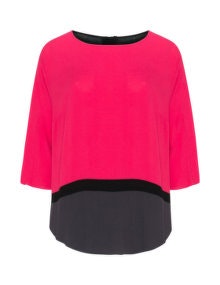 Adia Colour block blouse Pink