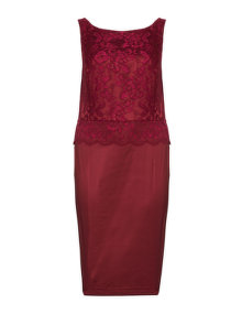 Weise Lace and taffeta dress  Bordeaux-Red