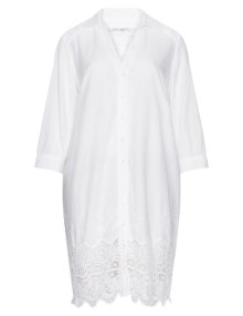 Mat Lace long blouse White