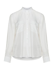 Eterna Semi sheer blouse White