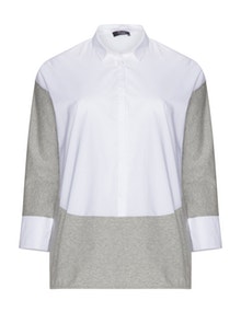 Frapp Shirt insert tunic Silver / White