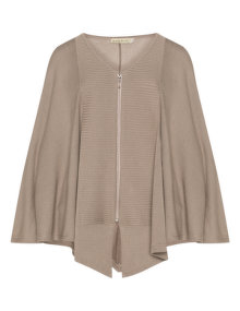 Isolde Roth Zip detail cape Taupe-Grey
