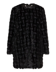 navabi Glistening faux fur jacket Black
