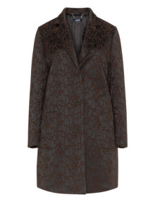 navabi Short jacquard coat Brown / Black