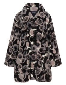 Transparente Wool mix spotted coat Grey / Black