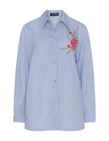 Verpass Floral embroidered shirt Blue / White