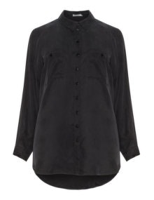 Gozzip Long patch pocket shirt  Black