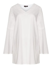 Jo and Julia Flute sleeve top  White