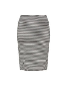 Mat Striped pencil skirt Black / Cream