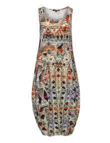Twister All-over printed balloon dress Versicolour