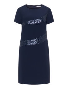 Gina Bacconi Sequined cocktail dress  Dark-Blue