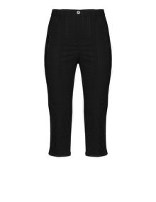 Kj Brand Bea cropped cotton blend trousers Black