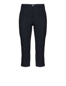 Kj Brand Bea cropped cotton blend trousers Dark-Blue