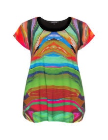 Twister Multicoloured print jersey top  Multicolour / Black