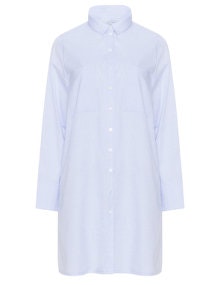 Yoona Long cotton shirt Blue