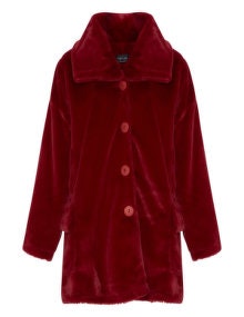 Vincenzo Allocca Faux fur jacket Bordeaux-Red