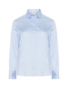 Eterna Cotton-blend blouse Light-Blue