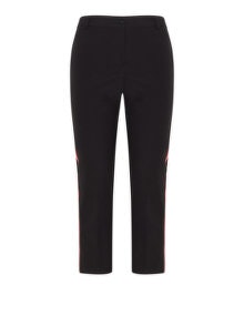 Marina Rinaldi Sport Striped cropped trousers Black