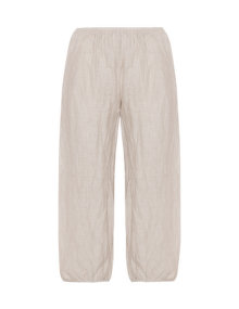 Isolde Roth Crinkled linen balloon trousers Beige