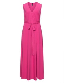 Manon Baptiste Jersey wrap effect maxi dress Pink