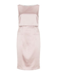 Weise Two piece look satin dress Pink