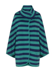 Isolde Roth Striped knit cape  Blue / Green