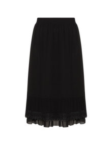 Gozzip A-line chiffon skirt Black