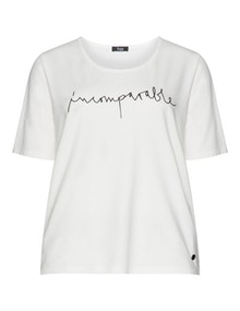 Frapp Slogan jersey t-shirt White / Black