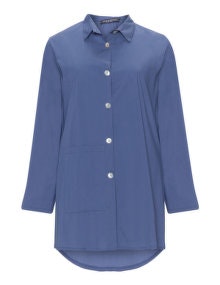 Transparente Cotton-blend A-line shirt  Blue