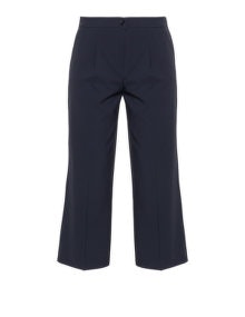Karin Paul Cropped pleated trousers Dark-Blue