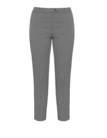 Karin Paul Geometric slim fit trousers Black / White