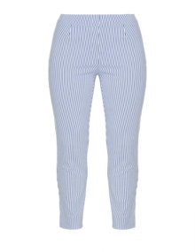 Karin Paul Striped slim fit trousers Blue / White