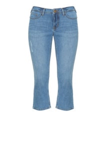 Manon Baptiste 7/8 length bleached bootcut Karen jeans Light-Blue