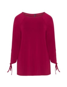 Simply Be Drawstring jersey top Berry-Purple