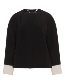 navabi Sleek contrast trim jacket Black / Cream